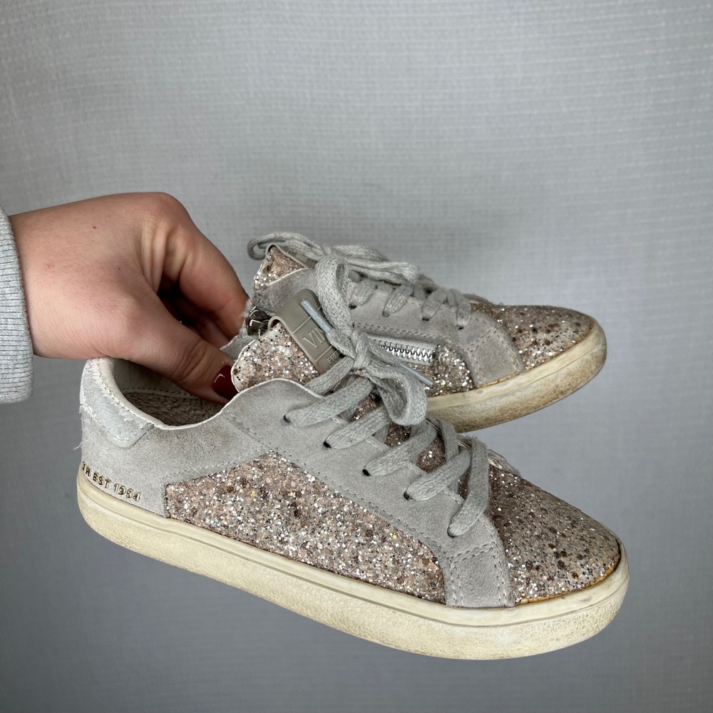 Vintage Havana VHK3 Silver Glitter Multi Kids Fashion Sneakers Size 3‎